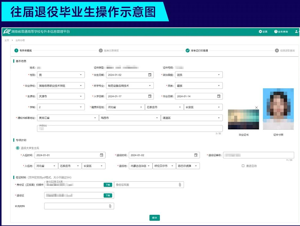 湖南專(zhuān)升本考生PC端報(bào)名流程及操作演示