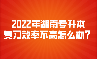 2022年湖南專升本復(fù)習(xí)效率不高怎么辦？.png
