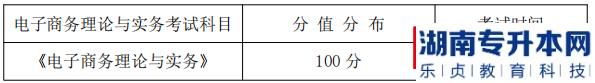 湖南信息學(xué)院專升本考試科目、分值分布及考試時間