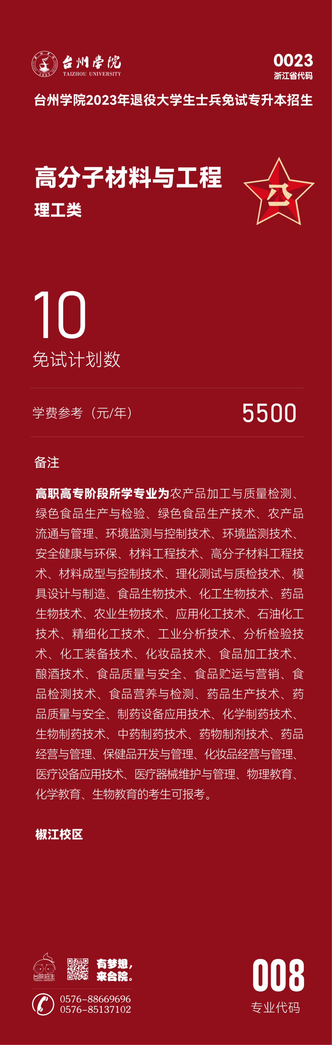 2023年臺(tái)州學(xué)院退役大學(xué)生士兵免試專升本招生簡章(圖8)
