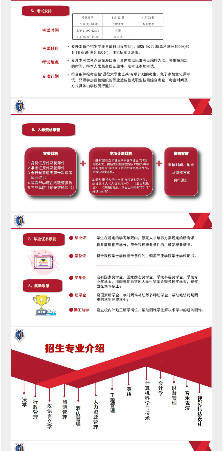 2023年三亞學(xué)院高職（專科）升本科招生簡(jiǎn)章公布！(圖4)