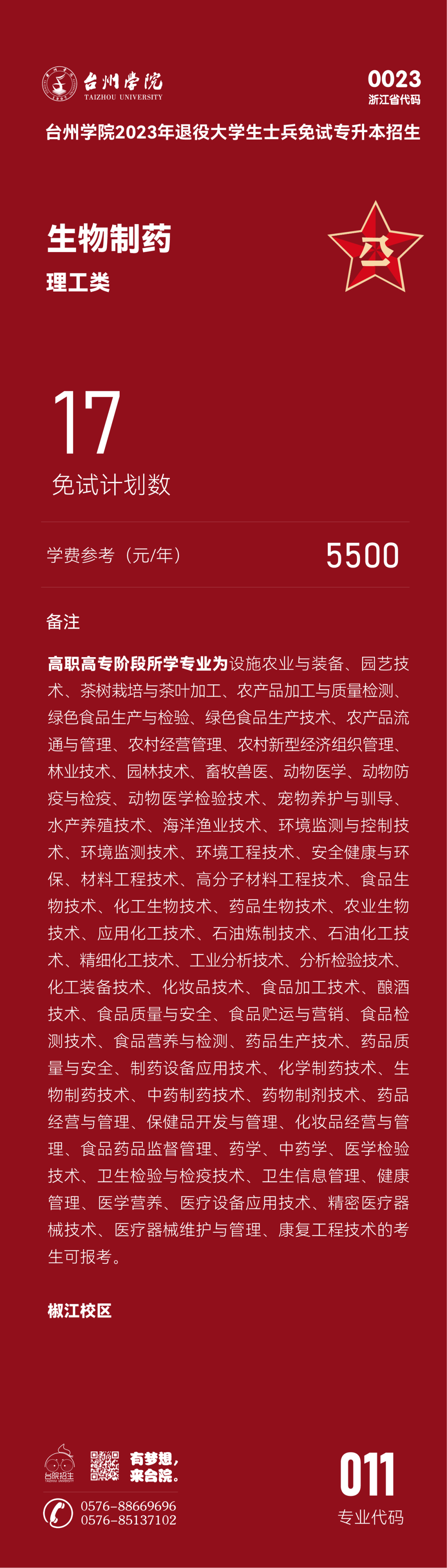 2023年臺(tái)州學(xué)院退役大學(xué)生士兵免試專升本招生簡章(圖11)