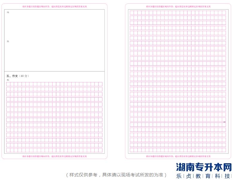 江蘇2023年專(zhuān)轉(zhuǎn)本考試答題卡樣式及填涂注意事項(xiàng)(圖3)
