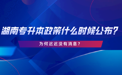2024年湖南專(zhuān)升本政策什么時(shí)候公布？為何遲遲沒(méi)有消息.png